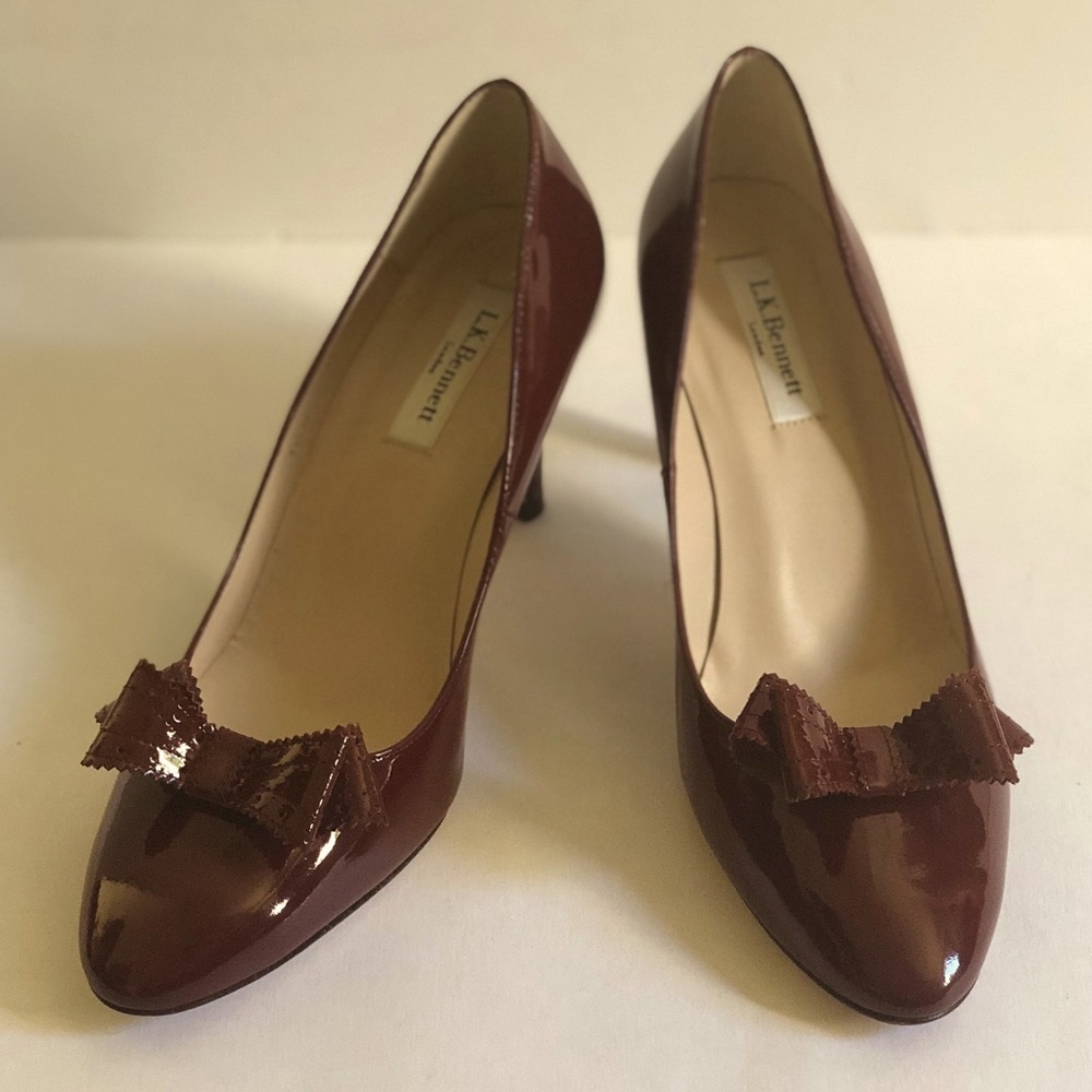 L.K.Bennett London Burgundy Pumps